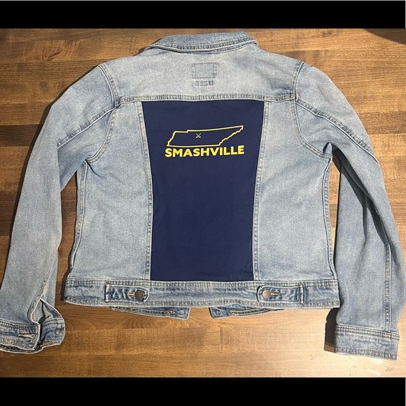 Nashville Predators Hockey Custom Jean Jacket - Picture 1 of 4